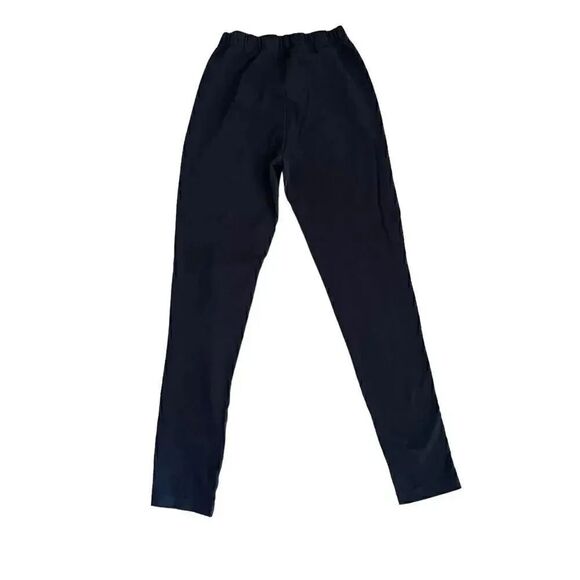 Lands’ End Black Mid-Rise Cotton Blend Soft Running Yoga Sporty Leggings SZ L - Picture 7 of 12